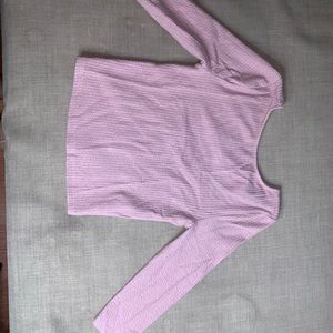 Pink crop top shirt